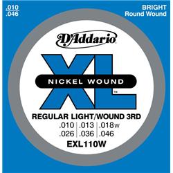 D'ADDARIO EXL110W XL NICKEL WOUND --     Regular Light 10-46