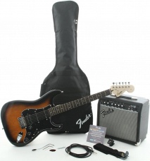 FENDER SQUIER AFFINITY STRAT HSS&FRONTMANR 15G AMP - BROWN SUNBURST-- �����: ������������� � �������