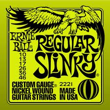 ERNIE BALL 2221 -- струны для электрогитары, Nickel Wound Regular Slinky (10-13-17-26-36-46)
