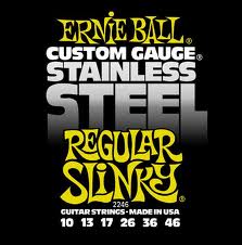 ERNIE BALL 2246 -- струны для электрогитары, Stainless Steel Regular Slinky (10-13-17-26-36-46)