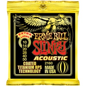 ERNIE BALL 2160 --      Coated Titanium Acoustic Extra Light (10-14-20w-2