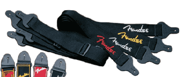FENDER BLACK STRAP/WHITE LOGO -- ������ ��� ������, �����-�����