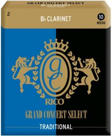 RICO RGC10BCL200 -- трости для кларнета TRADITIONAL,Grand Concert Bb Clarinet,№2 (10шт) ЦЕНА ЗА 1ШТ.