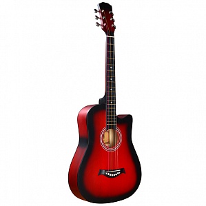 FANTE FT-D38-RDS -- акустическая гитара с вырезом, цвет красный санберст
