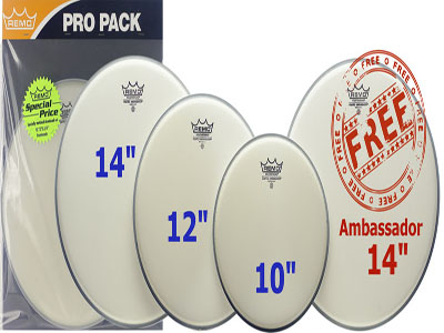 REMO PP-0110-BA AMBASSADOR PRO PACK -- ����� ��������� (AMBASSADOR COATED 10'.12'.14'-2��.)