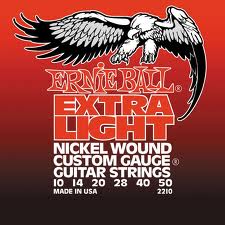ERNIE BALL 2210 -- струны для электрогитары Nickel Wound Extra Light (10-14-20w-28-40-50)