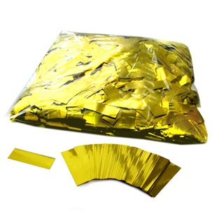 GLOBAL EFFECTS - - конфетти металлизированное 17х55мм золото, яркий цвет, медленно парит в воздухе,