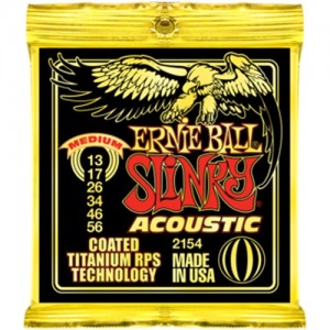 ERNIE BALL 2154 --      Coated Titanium RPS 80/20 Medium (13-17-26-34-46-