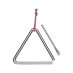 BRAHNER DP-404 -- треугольник 4", хромированный с держателем и ударной палочкой 10 cм