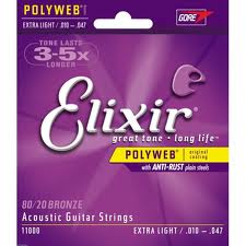 ELIXIR 11000 PolyWeb Extra Light -- струны для акустической гитары (010-014-023-030-039-047)