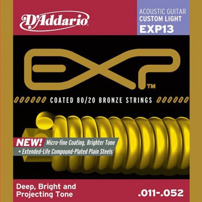 D'ADDARIO EXP13 COATED -- ������  ��� ��. ���.  ������ 80/20 � ����., Custom Light 11-52, 6-������� 