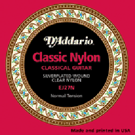D'ADDARIO EJ27N  CLASSIC -- ������ ��� ������������ ������ Silver, Normal Tension