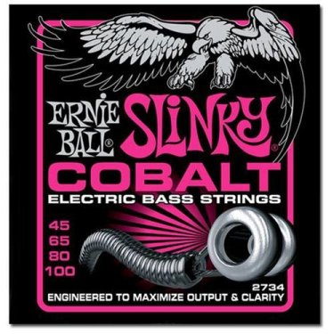 ERNIE BALL 2734 -- струны для бас-гитары обмотка кобальт Cobalt Super Slinky (45-65-80-100)