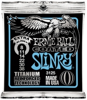 ERNIE BALL 3125 --    Titanium RPS Super Slinky (8-11-14-22-30-38)