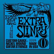 ERNIE BALL 2225 -- ������ ��� �������������, Nickel Wound Extra Slinky (8-11-14-22w-30-38)