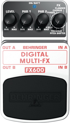 BEHRINGER FX600 -- педаль цифровых стерео мультиэффектов ( фленджер, хорус, фейзер и т.п.)