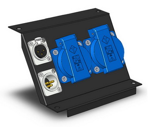 Partner-Lm PLM80091 Panel 170x205 Power Luke --     XLR3F  XLR3M Amphenol  2 
