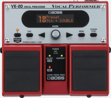 BOSS VE-20 -- вокальный процессор, напольный