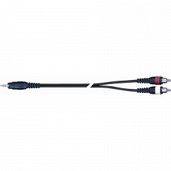 QUIK LOK AD40-3K -- ������������ ������, 3 �����, ������� Stereo Mini Jack Male - 2 RCA 