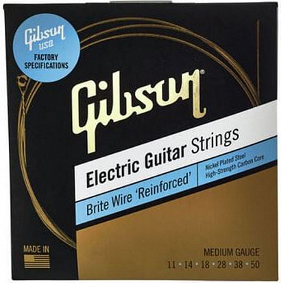 GIBSON SEG-BWR11 BRITE WIRE REINFORCED ELECTIC GUITAR STRINGS MEDIUM -- струны для электрогитары