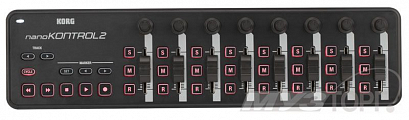 KORG NANOKONTROL2-BK -- ����������� USB-MIDI-����������, 8 ��������, 8 �����������, 24 ������.