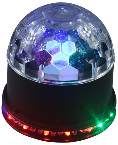 LED STAR STARBALL -- светодиодный "кристальный магический шар", 6х1Вт RGBAWP и 48 диодов по кругу