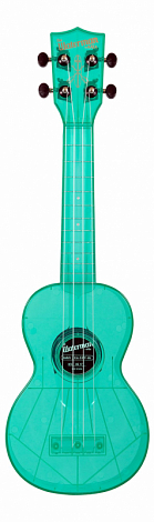 WATERMAN BY KALA KA-SWF-BL -- укулеле сопрано, АБС пластик, цвет - флуоресцентный голубой, чехол