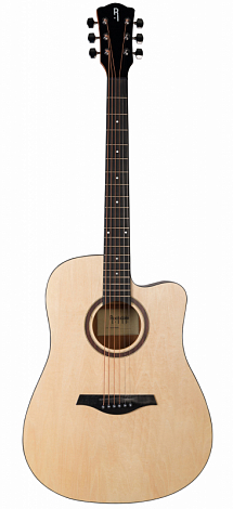 ROCKDALE AURORA D1 C N -- гитара типа дредноут с вырезом, цвет натуральный