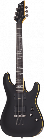 SCHECTER DEMON-6 ABSN -- ������ �������������, 6 �����,,��/�� Duncan Active ���� Aged Black Satin