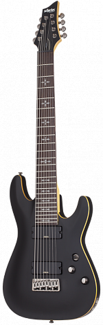 SCHECTER DEMON-8 ABSN -- ������������� 8 �����, ������ ����, ���� ����, ���� 24X Jumbo