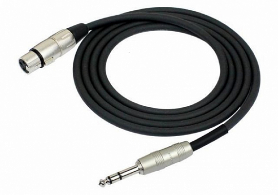 KIRLIN MP-484PR 6M  BK -- кабель инструментальный:  чёрного цвета, 6 метров,   XLR MALE - - 1/4" TRS