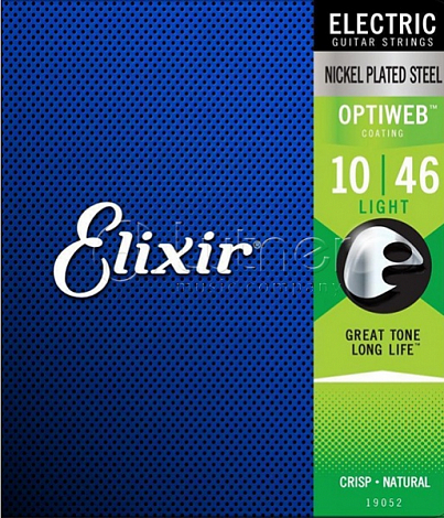 ELIXIR 19052 Optiweb Light -- струны для электрогитары ( .010, .013, .017, .026, .036, .046)