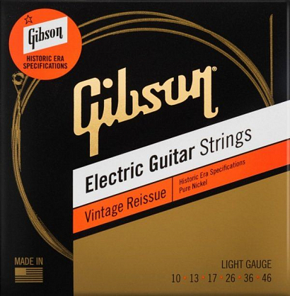 GIBSON SEG-HVR10 VINTAGE REISSUE ELECTIC GUITAR STRINGS LIGHT GAUGE -- струны для электрогитары