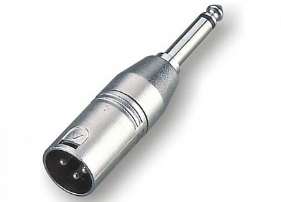 ECO RA017 -- ���������� 3P XLR Male - 6,3mm stereo Jack Male, Metal