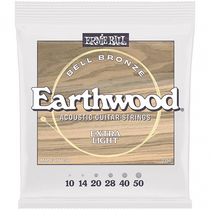 ERNIE BALL 2350 John Mayer Earthwood Bell Bronze Extra Light 10-50 --   .  
