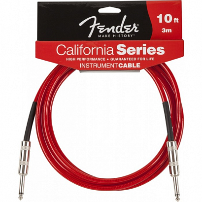 FENDER 10' CALIFORNIA CABLE CANDY APPLE RED -- ���������������� ������, 3 �, �������������� ����,