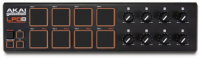 AKAI PRO LPD8 -- ����������� USB/ MIDI-����������, 8 �������������� �����, 8 ����������� Q-Link, ���