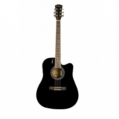ELITARO E4110C BK -- акустическая гитара, 41", с вырезом,  цвет ЧЁРНЫЙ