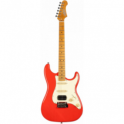 JET JS-400 CRD --  �������������, Stratocaster, ������ ����, 22 ����, HSS, tremolo, ���� Coral Red