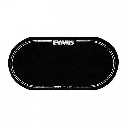 EVANS EQPB2 -- Наклейка на рабочий пластик бас-барабана, черная, двойная педаль цена за уп. 2 шт.