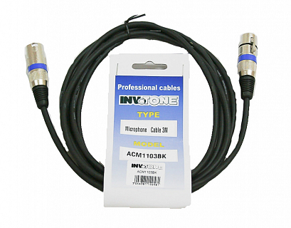 INVOTONE ACM1103B -- микрофонный кабель, XLR<>XLR, длина 3 м, синий