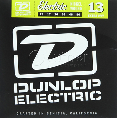 DUNLOP DEN1356 -- струны для электрогитары, никелированные, Extra Heavy, 13-56