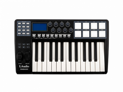 LAUDIO Panda-25C --  MIDI-контроллер, 25 клавиш, 8 пэдов, 8 назначаемых поворотных регуляторов