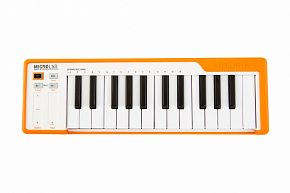 ARTURIA Microlab Orange -- USB MIDI мини-клавиатура, 25 клавиш, цвет оранжевый