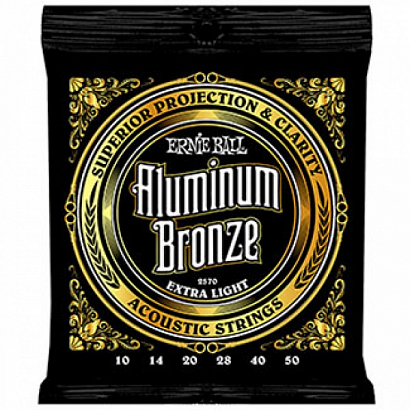 ERNIE BALL 2570 --   .  aluminium bronze extra light (10-14-20w-28-40-50)