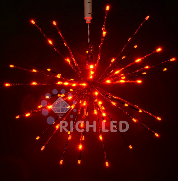RICH LED RL-TB45CF-R  -- светодиодный ёжик-трансформер, мерцающий свет, диаметр: 45 см.