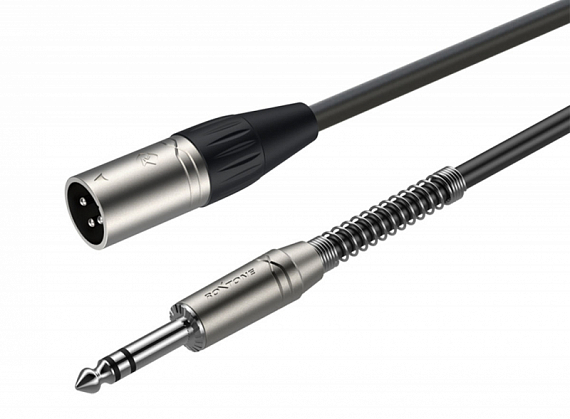 ROXTONE SMXJ260/1 -- кабель микрофонный, D: 6 мм, XLR male - stereo Jack 6,3 мм, 1 м