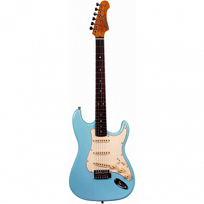 JET JS-300 BL R -- �������������, Stratocaster, ������ ����, 22 ����, SSS, tremolo, ���� Sonic blue