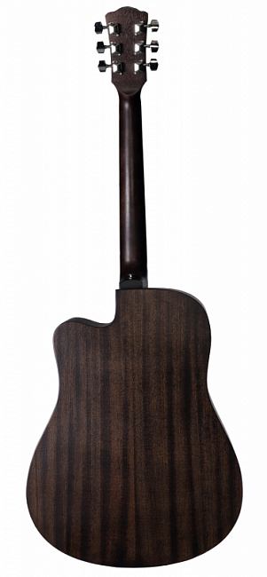 ROCKDALE AURORA D1 C BK -- гитара типа дредноут с вырезом, цвет полупрозрачный черный