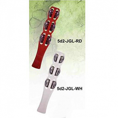 BRAHNER JGL-WH 5d2 -- румба, 6 пар никелированных тарелочек на пластиковой ручке, цвет - белый